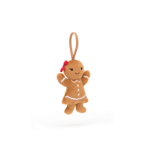 FESTIVE RUBY GINGERBREAD ORNAMENT