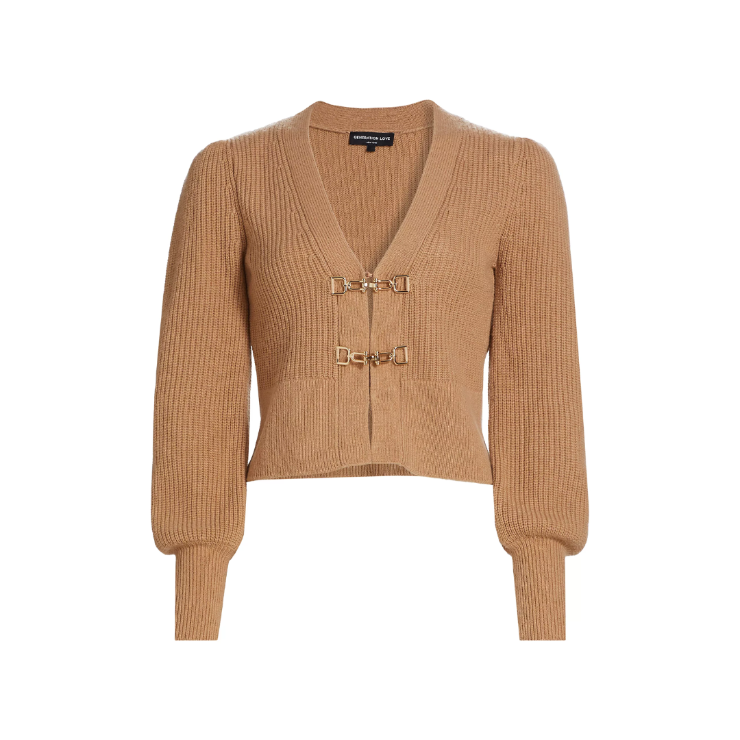 MONSE SADDLE BUCKLE CARDIGAN