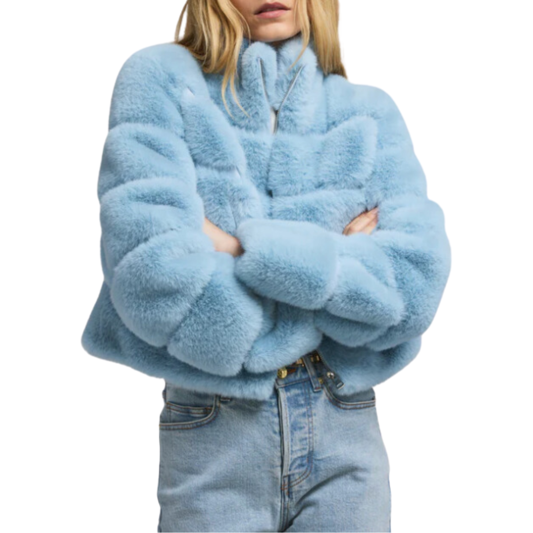 TALA FAUX FUR BOMBER POWDER