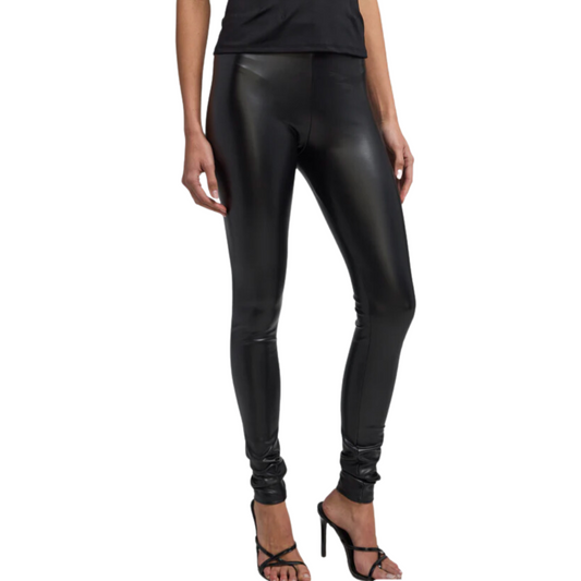 JEFFI VEGAN LEATHER LEGGING BLACK