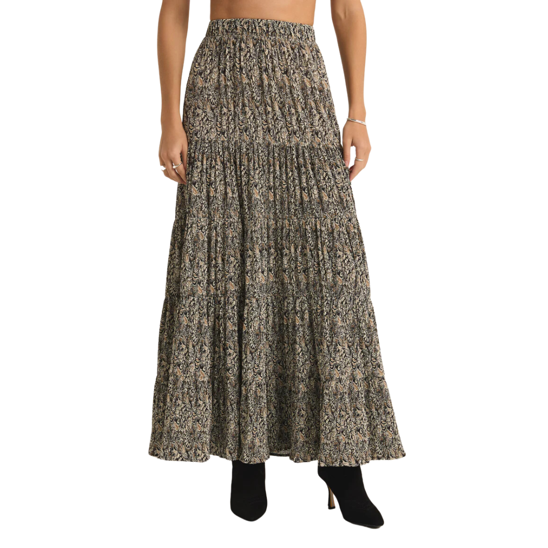 ZENDAYA REVA BLOCK SKIRT BLACK