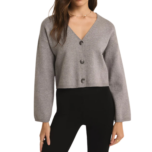 ESTELLE CARDIGAN CLASSIC HEATHER GREY