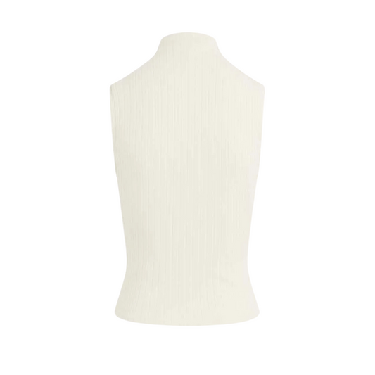 SLEEVELESS MOCK NECK TOP WINTER WHITE