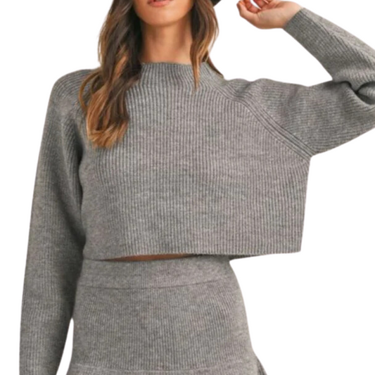 SWEATER KNIT TOP GREY