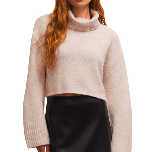 URSA SWEATER TOP LIGHT OATMEAL