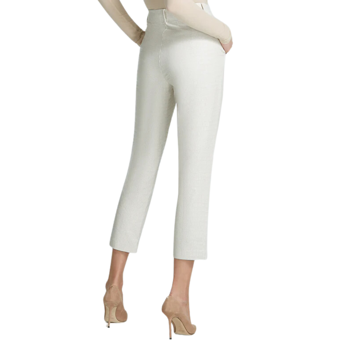 FAUX LEATHER ANIMAL TROUSER BONE