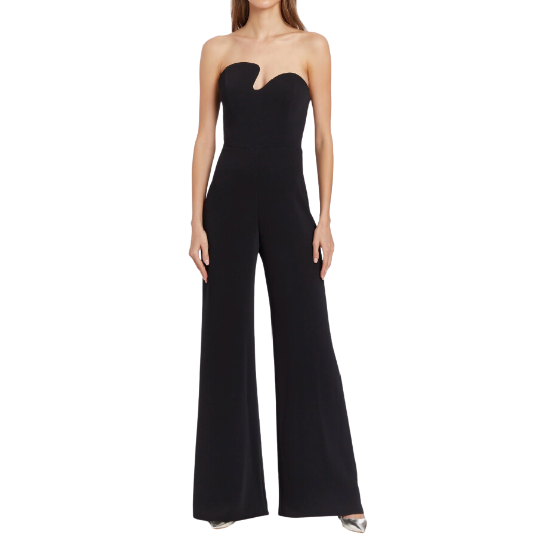 STRAPLESS PUZZLE JUMPSUIT BLACK