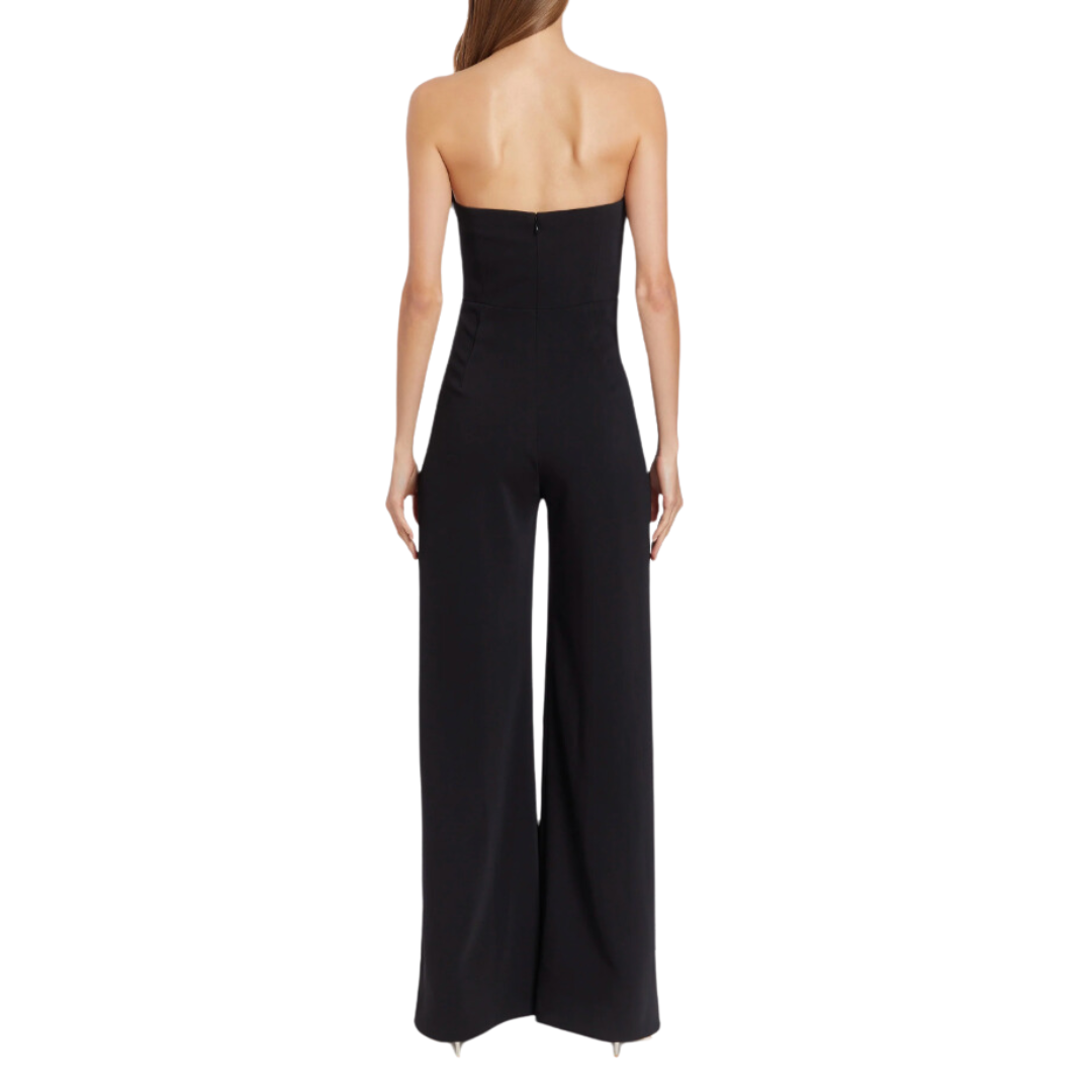 STRAPLESS PUZZLE JUMPSUIT BLACK