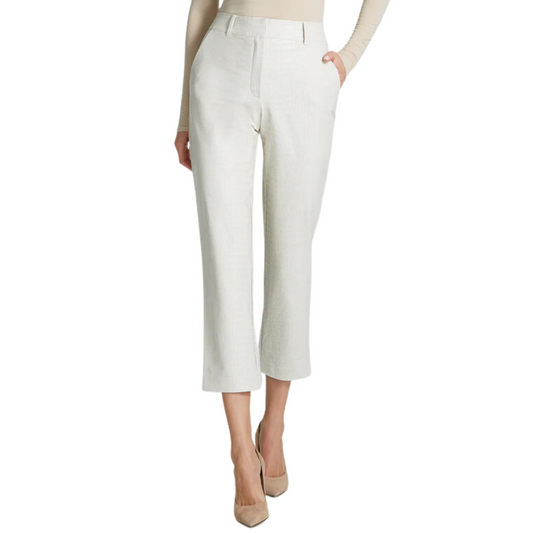 FAUX LEATHER ANIMAL TROUSER BONE