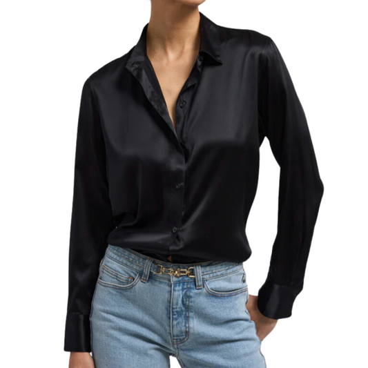 MARCELLO SILK BLOUSE BLACK