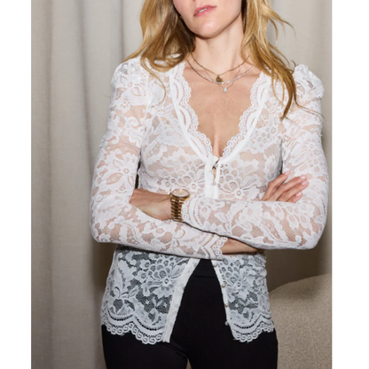BRANDI LACE TOP WHITE – Brand Bar