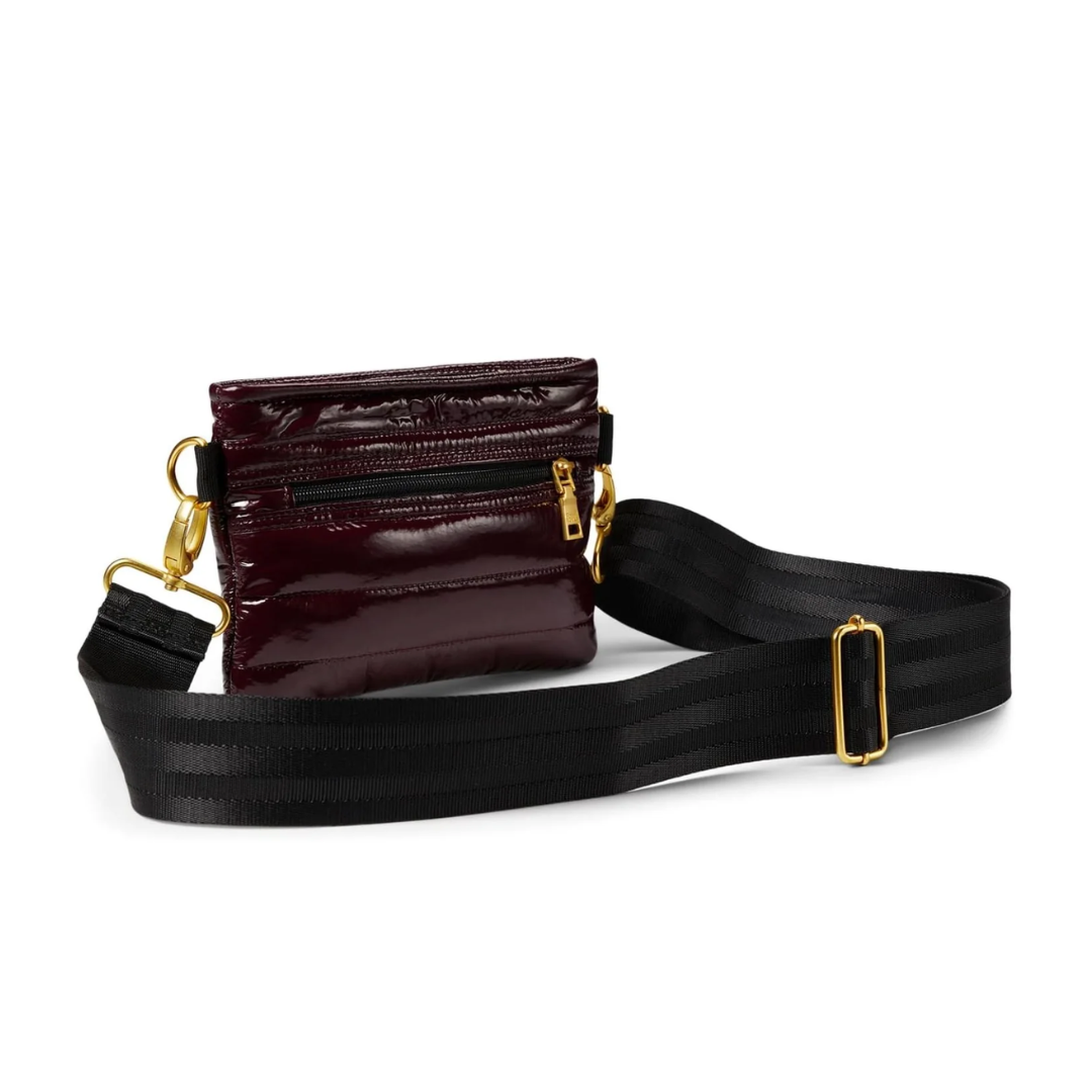 BUM BAG GLOSSY DEEP BURGUNDY