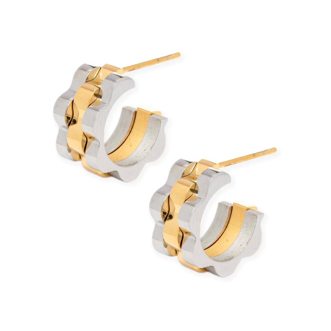 ROLLY BABY HOOPS TWO TONE