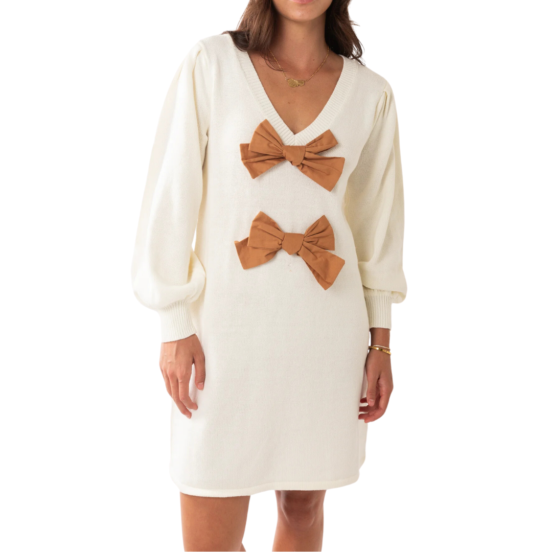 LONG SLEEVE BOW DRESS