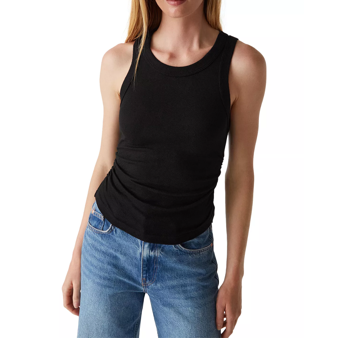 ELLA CROP TANK BLACK