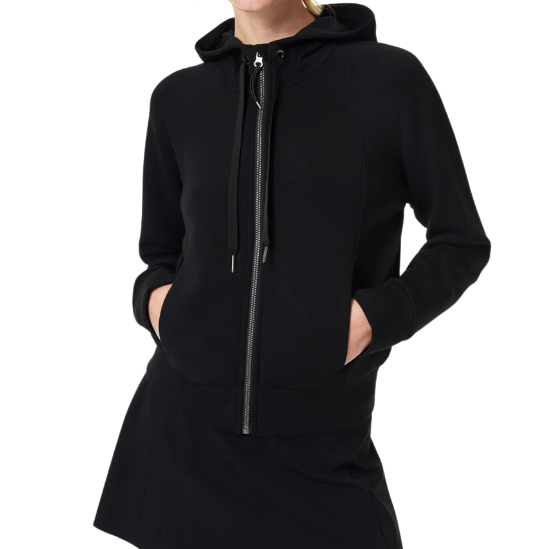 AIRESSENTIALS FULL ZIP HOODIE BLACK