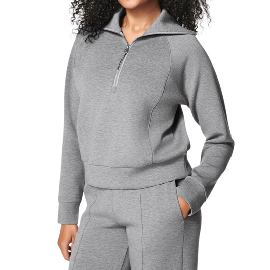 AIRESSENTIALS HALF ZIP MEDIUM GREY