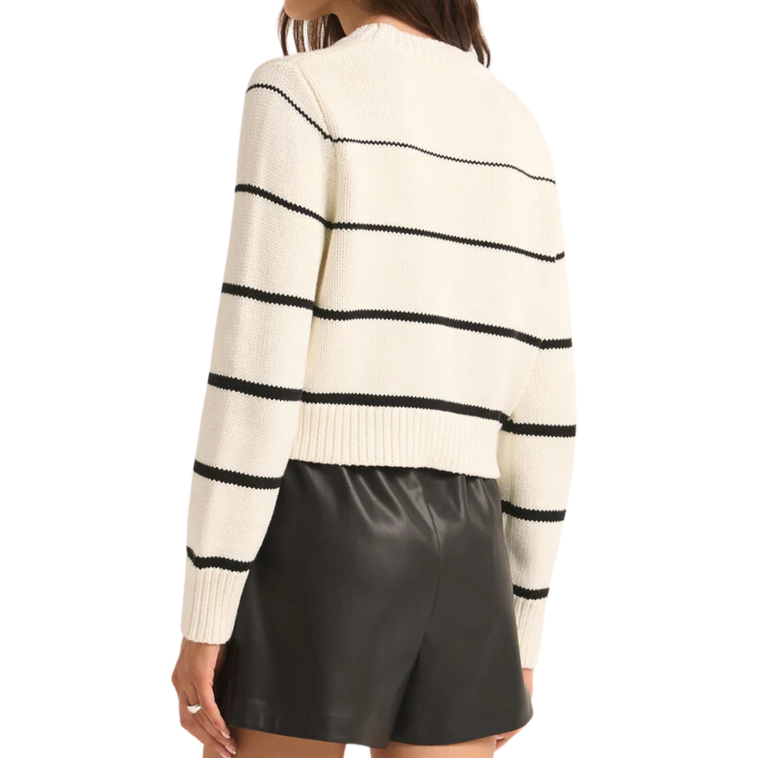 MILAN STRIPE SWEATER NATURAL