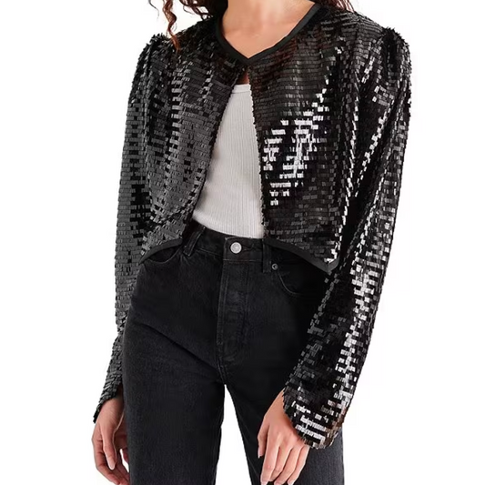 JULIET SEQUIN JACKET BLACK