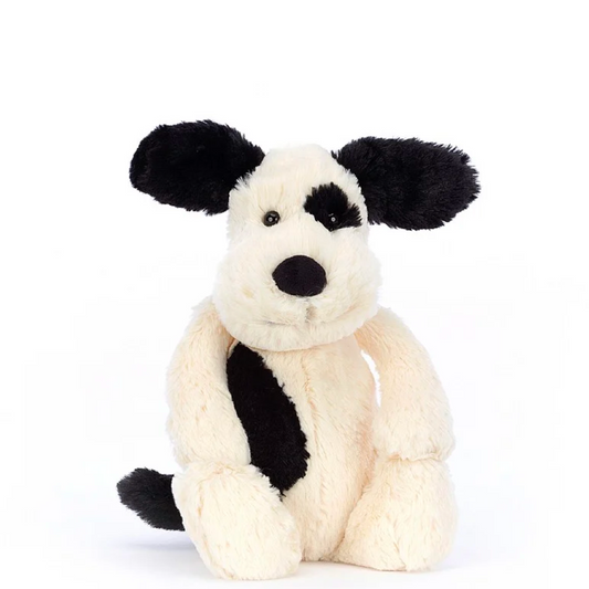 BASHFUL BLACK & CREAM PUPPY MEDIUM