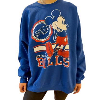 BILLS MICKEY CREW FLEECE ROYAL BLUE