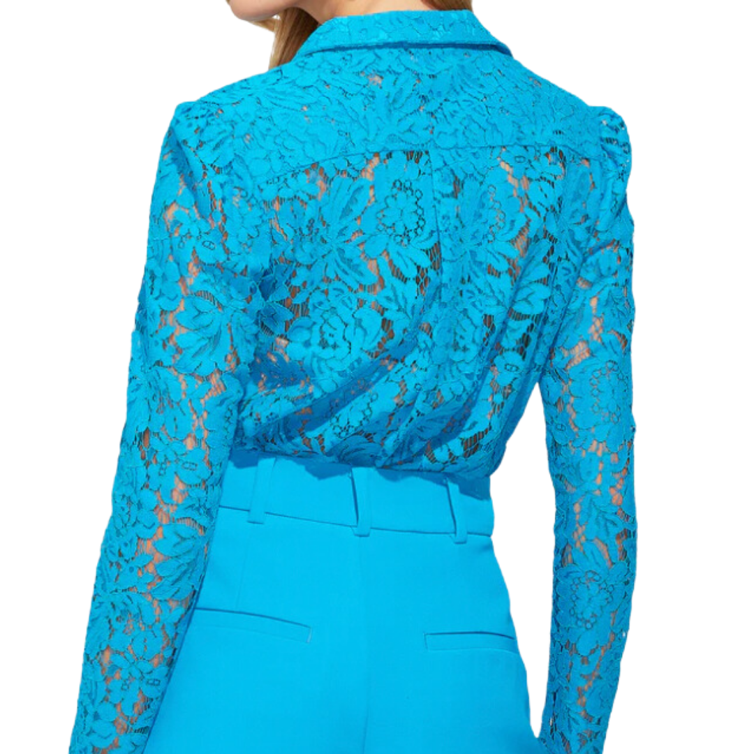 ERIKA LACE BLOUSE AMALFI BLUE