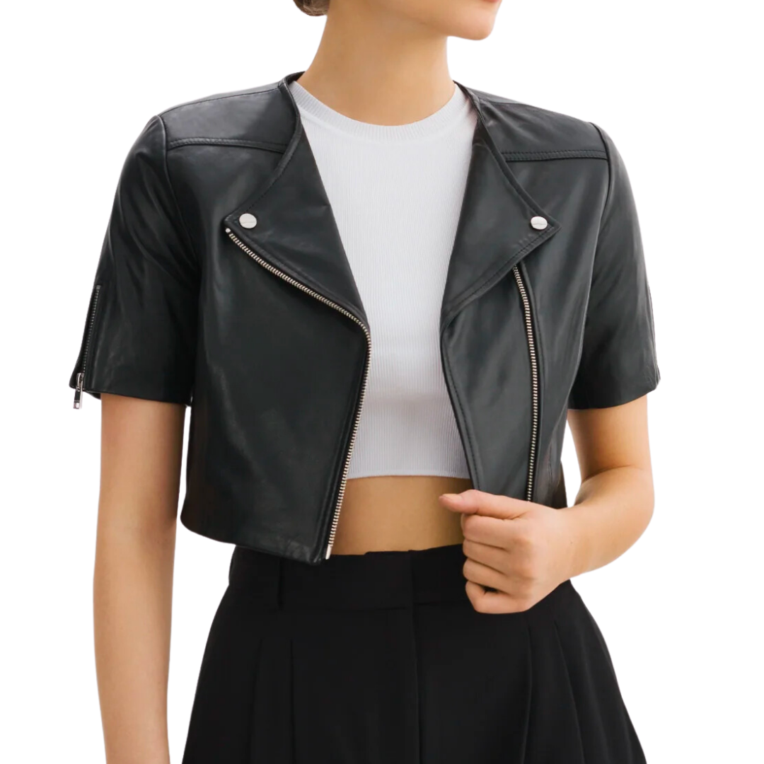 KIRSI SHORT SLEEVE BLACK JACKET