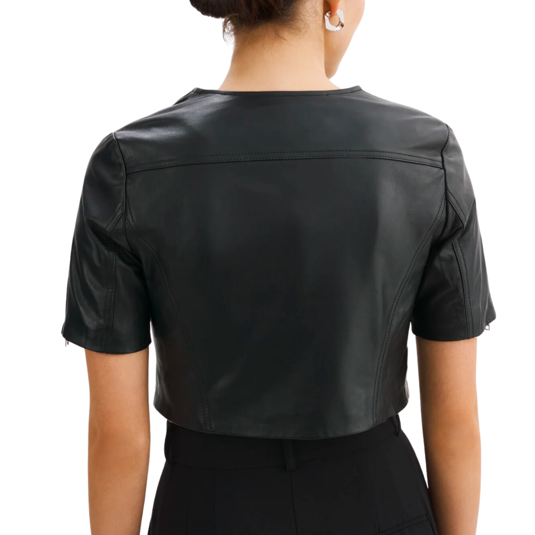 KIRSI SHORT SLEEVE BLACK JACKET