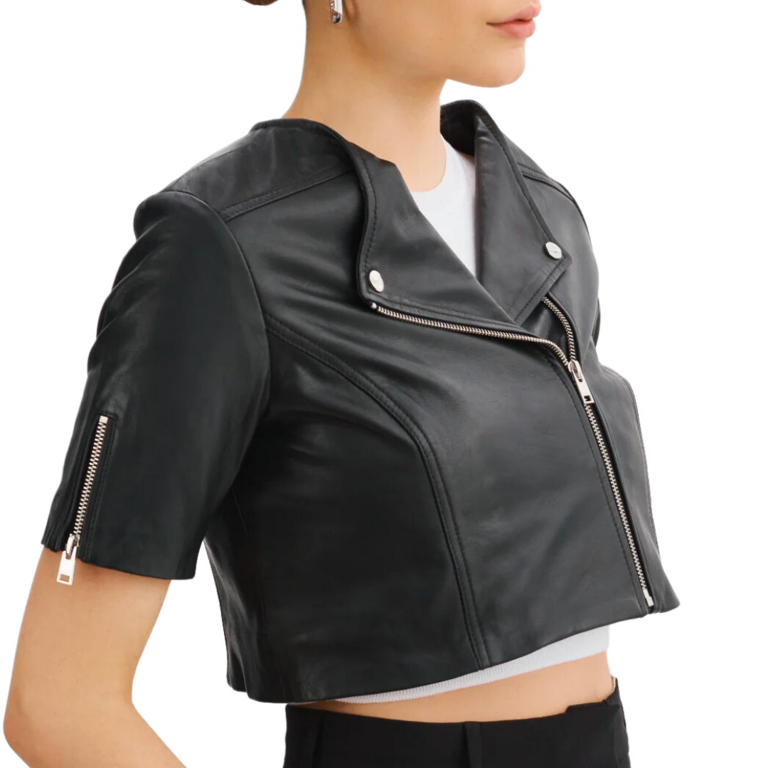 KIRSI SHORT SLEEVE BLACK JACKET