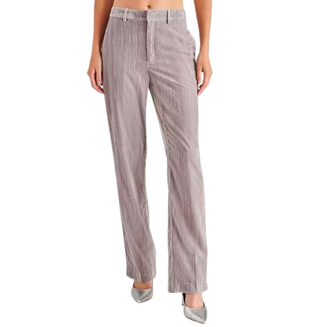 MERCER CRUSHED VELVET PANT SILVER