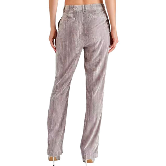 MERCER CRUSHED VELVET PANT SILVER