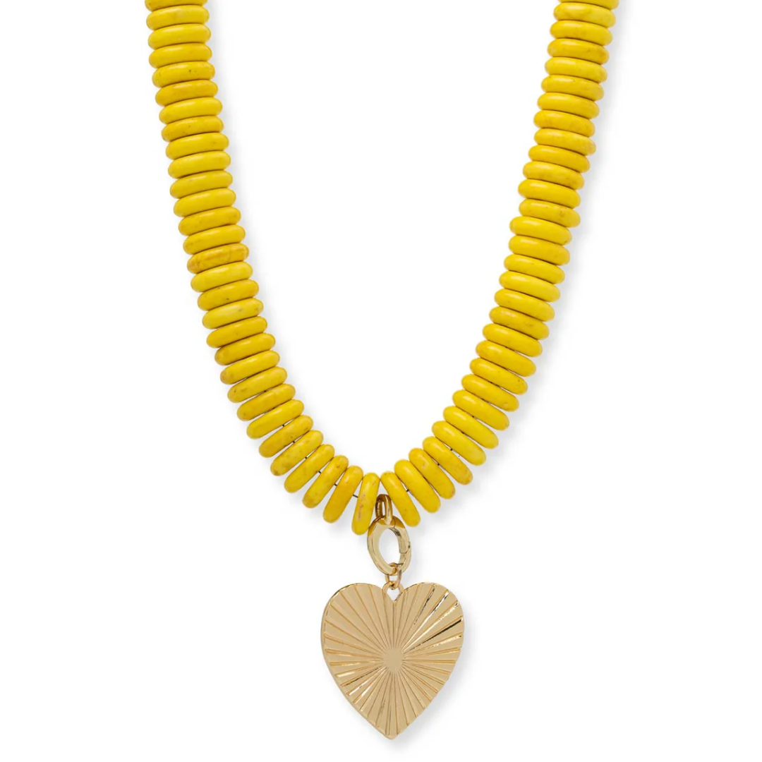 GRAND LOVE BEADED NECKLACE YELLOW