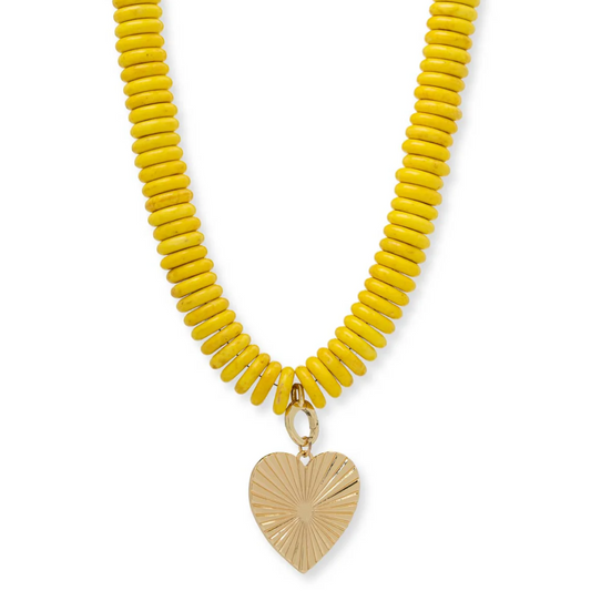 GRAND LOVE BEADED NECKLACE YELLOW