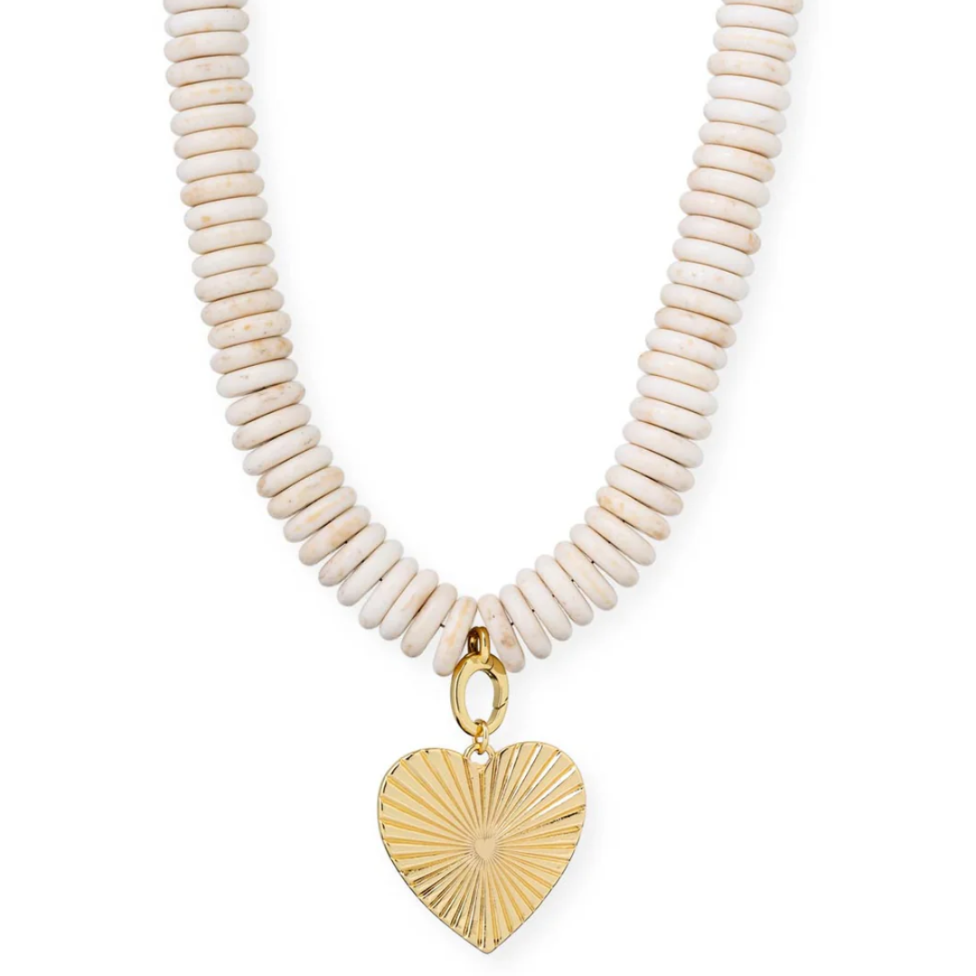 GRAND LOVE BEADED NECKLACE WHITE