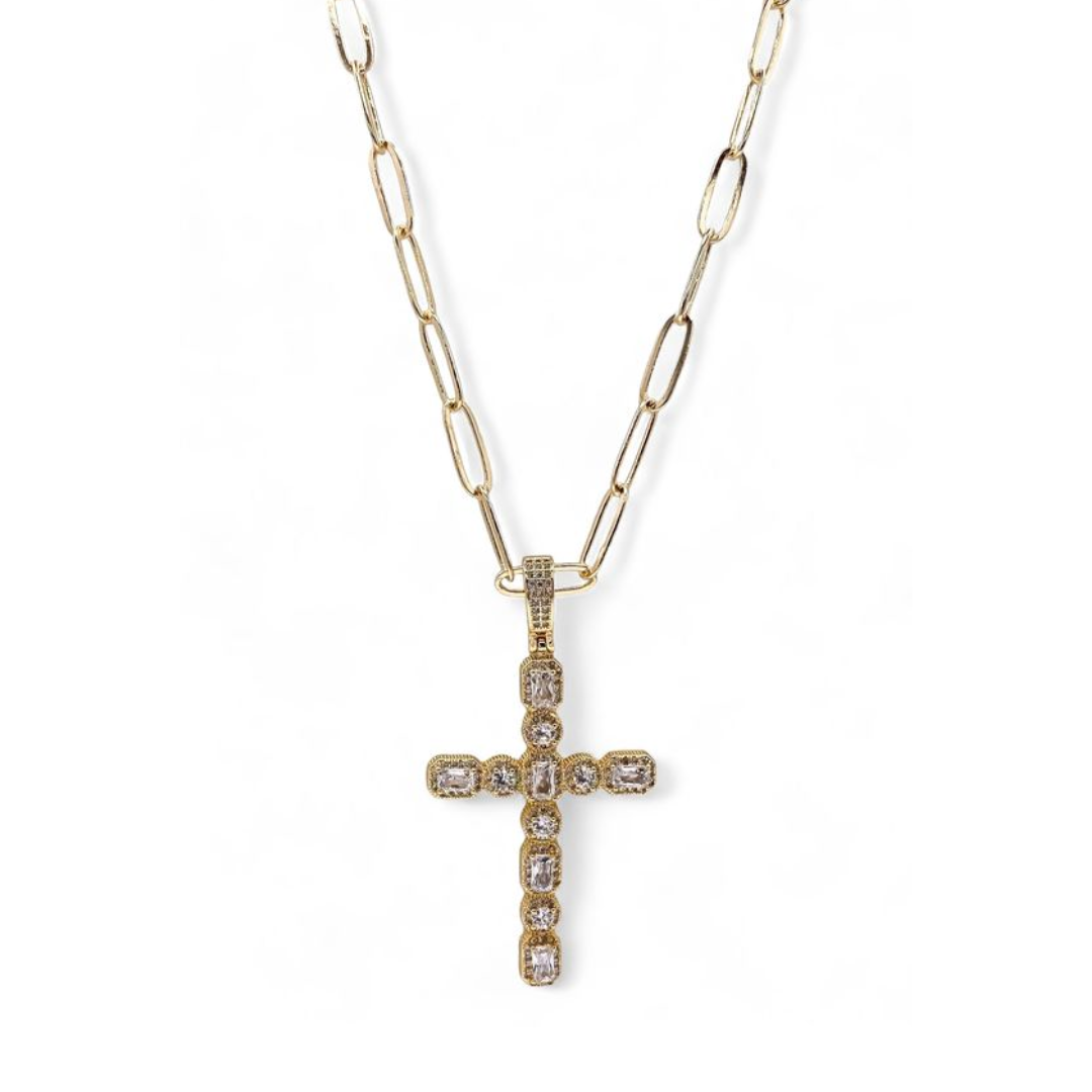 HEAVENLY CROSS NECKLACE