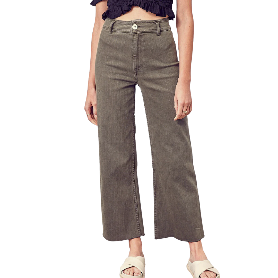 WIDE LEG PANT OLIVE