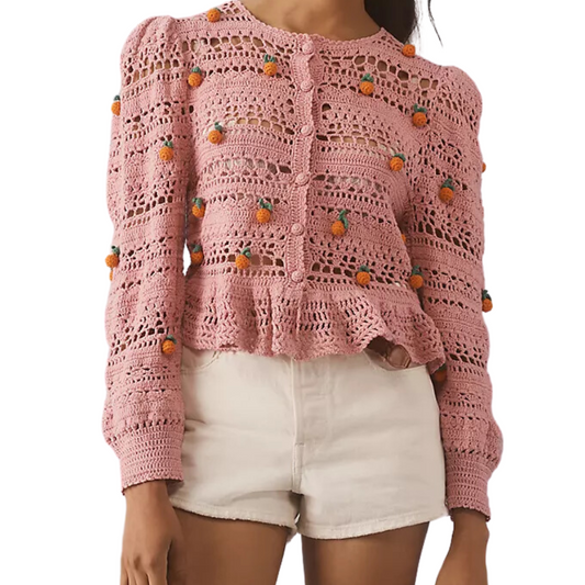 ORANGE CROCHET SWEATER