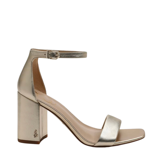 DANIELLA BLOCK HEEL METALLIC GOLD