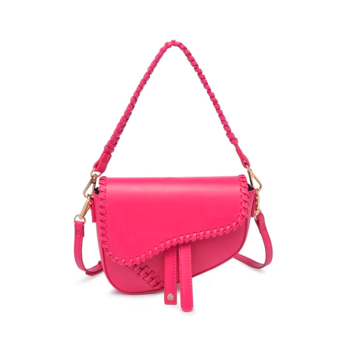 SLOANE SADDLE HANDBAG HOT PINK