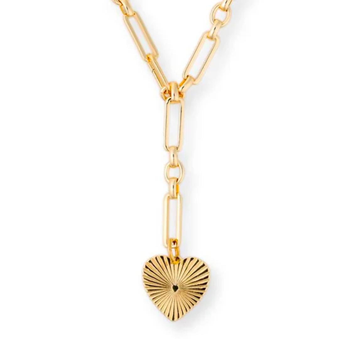 EMILE HEART LARIAT NECKLACE