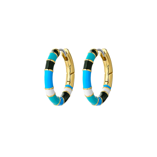 GIGI ENAMEL STRIPE HOOPS