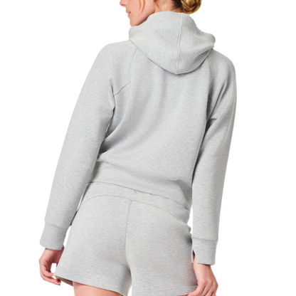 AIRESSENTIALS FULL ZIP HOODIE LIGHT HEATHER GREY