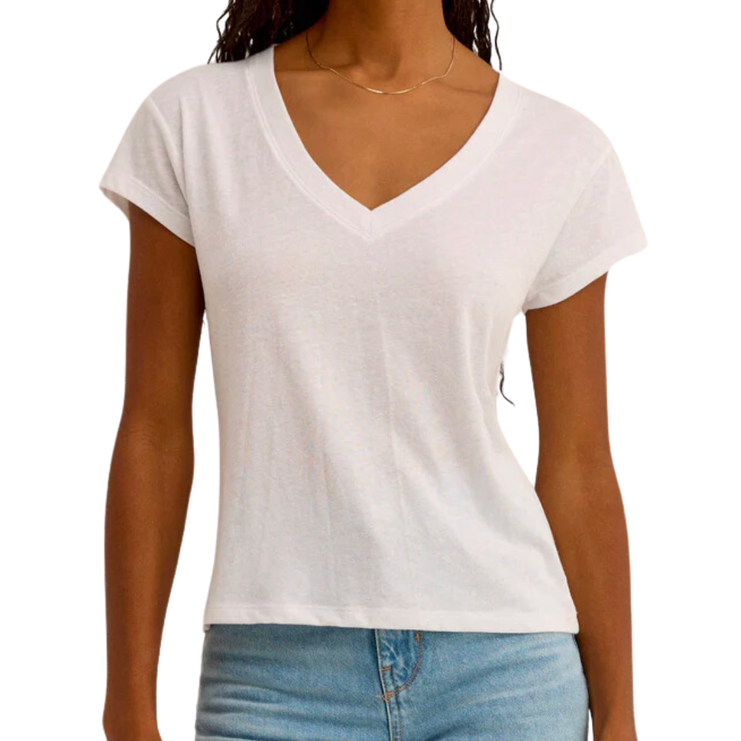 KASEY VNECK TEE WHITE