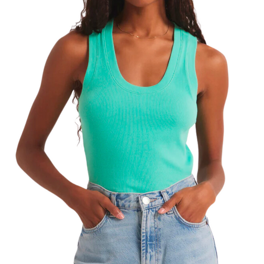 SIRENA RIB TANK TOP CABANA GREEN