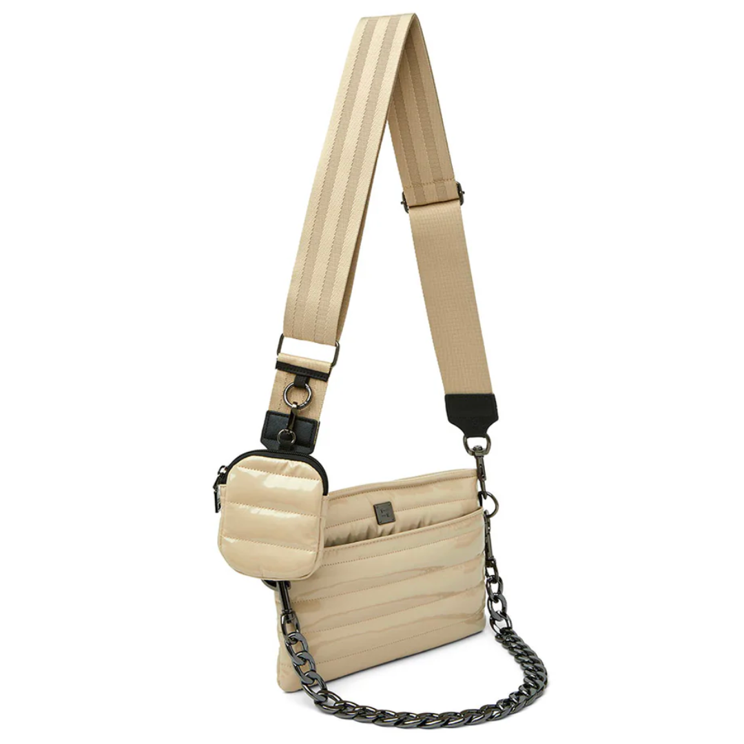 DOWNTOWN CROSSBODY BLONDE PATENT