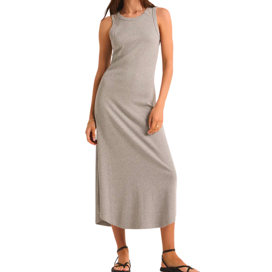 GOODWIN MIDI DRESS CLASSIC HEATHER GREY