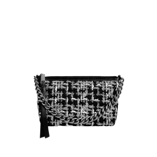 EDIE BOUCLE CROSSBODY WITH CHAIN