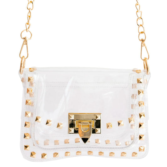 JACKIE CLEAR HANDBAG GOLD