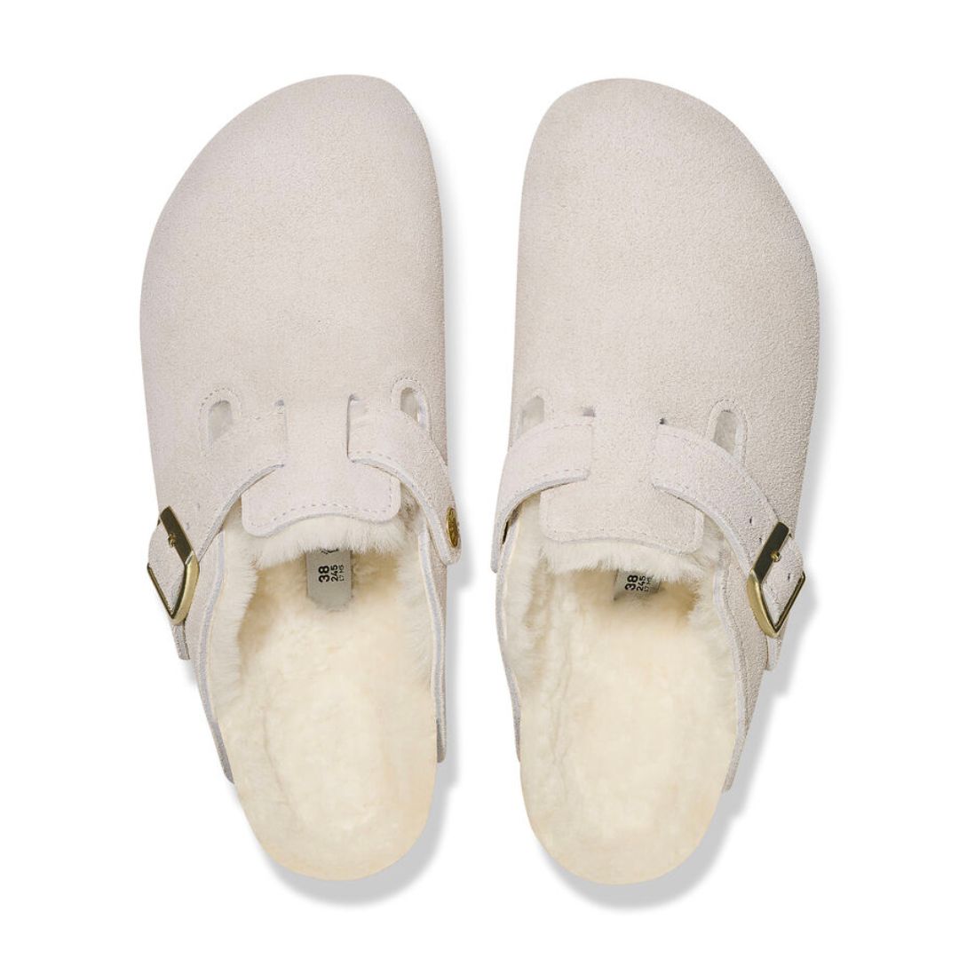 Boston genuine cheap shearling lined clog