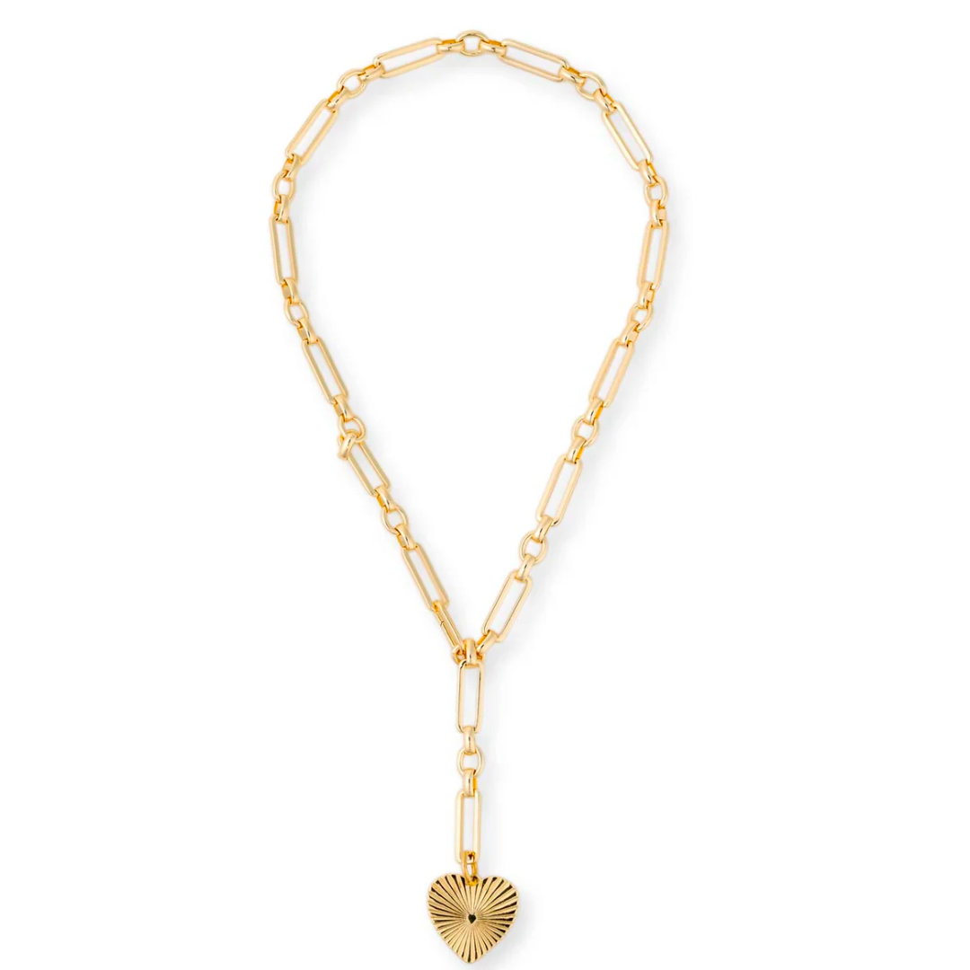 EMILE HEART LARIAT NECKLACE